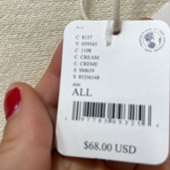 Free People Everyday Cocoon Poncho Cream Size All - Picture 5 of 6